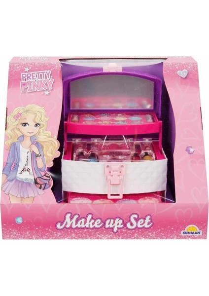 Bfs Pretty Pinky 3 Katlı Çantalı Makyaj Seti modelleri