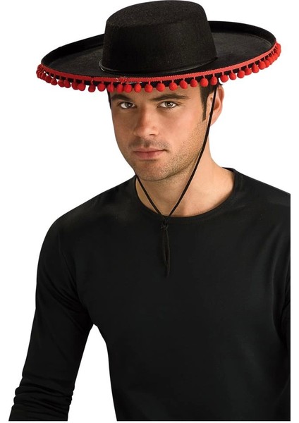 Bfs Kırmızı Ponponlu Siyah Renk Yetişkin Ispanyol Şapkası fiyatları