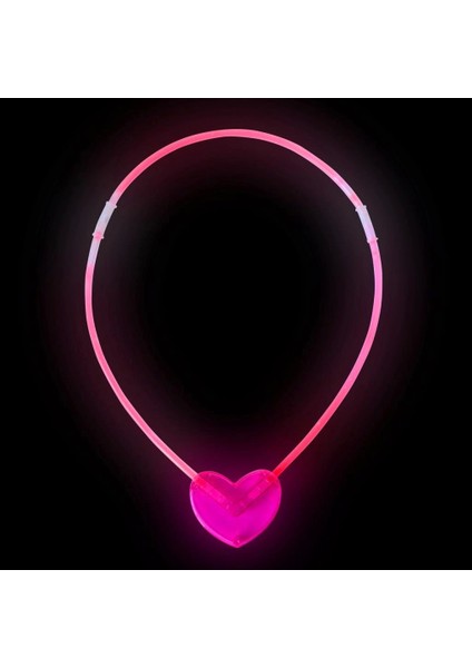 Bfs Karanlıkta Yanan Glow Stick Kalp Şekilli Kolye 6 Renk 6 Adet