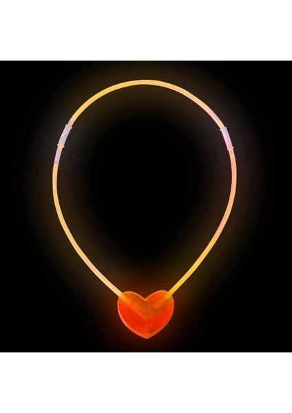 Bfs Karanlıkta Yanan Glow Stick Kalp Şekilli Kolye 6 Renk 6 Adet modelleri