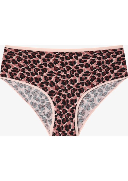 Leopar Desenli Crispy Leo 3'lü Yüksek Bel Külot
