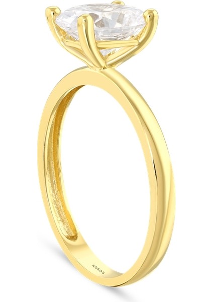 Altın Tektaş Yüzük - 14K