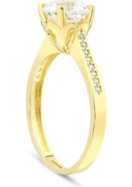 Altın Tektaş Yüzük - 14K