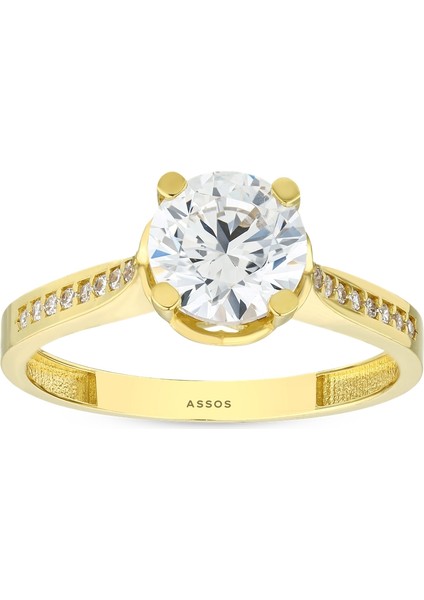 Altın Tektaş Yüzük - 14K