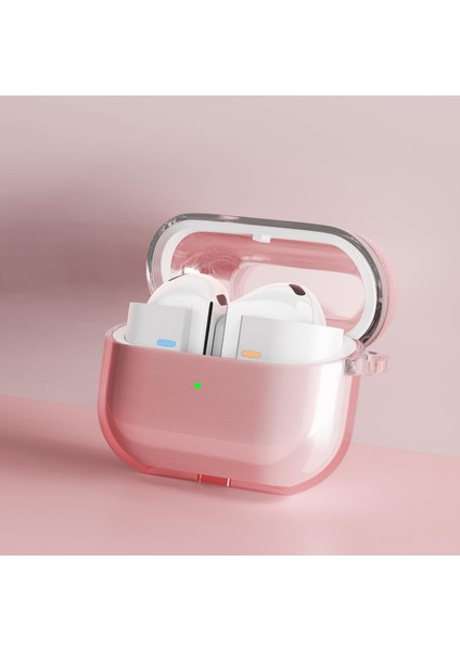 Samsung Galaxy Buds3 ve Buds3 Pro Uyumlu Şeffaf Pembe Kılıf, Kulaklık Ipi ve Temizleme Kalemi Seti fiyatları