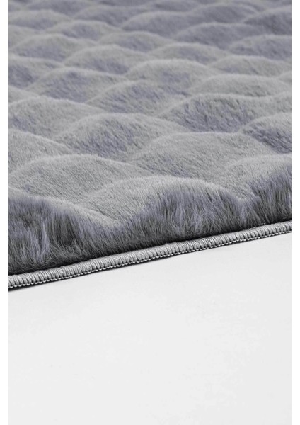 Maya Tavşan Tüyü Peluş Bubble Halı | Kaymaz Tabanlı Makinede Yıkanabilir Yumuşak Halı |beyaz| MYA01 indirimleri