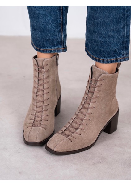 Hensy Vizon Süet Hakiki Deri Kadın Bot modelleri