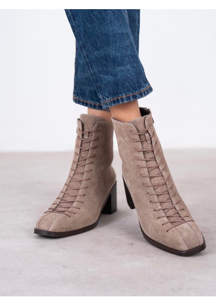 Hensy Vizon Süet Hakiki Deri Kadın Bot fırsatları