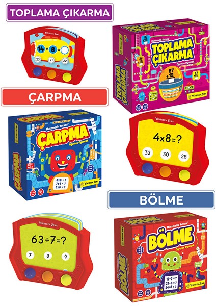 Dört Işlem Öğreten Oyuncak Seti (Toplama-Çıkarma-Çarpma-Bölme)