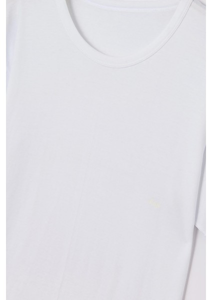 Erkek Sıfır Yaka Kısa Kollu %100 Pamuk 2'li T-Shirt Atlet D1160 fırsatları