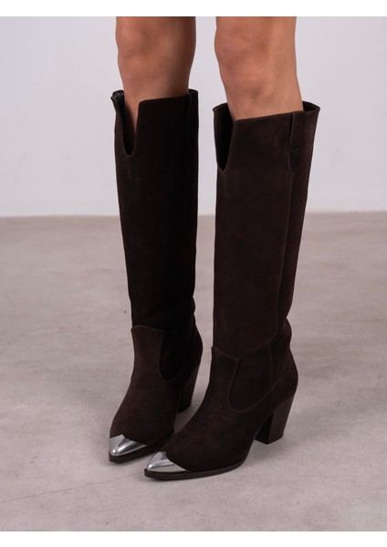 Bradley Kahve Süet Hakiki Deri Çizme modelleri