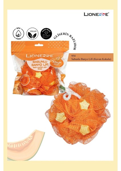 4’lü Sabunlu Banyo Lifi Seti Gliserinli Aromatik Lif Süngeri – Kolajen, Sakura, Çilek, Kavun modelleri