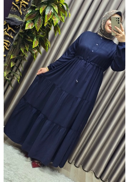 Kadın Tesettür Giyim Büyük Beden Üç Katlı Elbise indirimleri