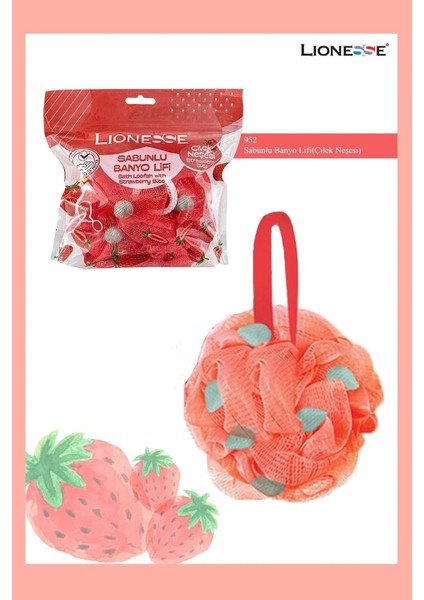 4’lü Sabunlu Banyo Lifi Seti Gliserinli Aromatik Lif Süngeri – Kolajen, Sakura, Çilek, Kavun fırsatları