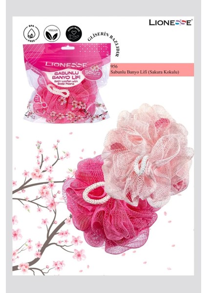 4’lü Sabunlu Banyo Lifi Seti Gliserinli Aromatik Lif Süngeri – Kolajen, Sakura, Çilek, Kavun indirimleri