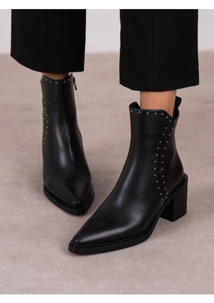 Hera Siyah Hakiki Deri Kadın Bot modelleri