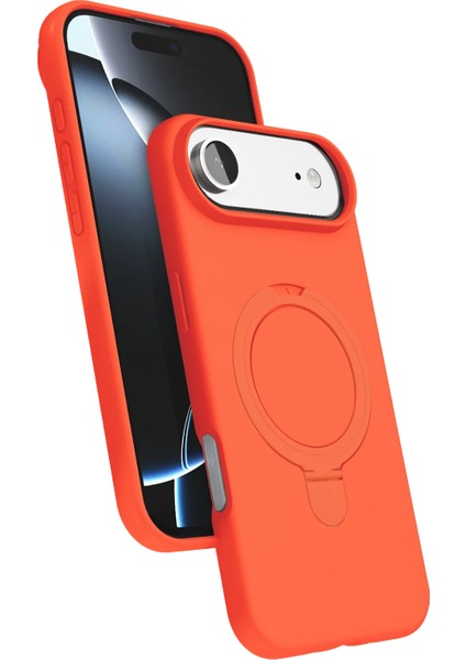 Yzlal Newface Apple Iphone 17 Air Regal Magsafe Standlı Kapak - Turuncu