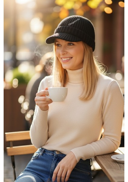 Premium Soft Örgü Şapka / Bere - Siperli Kışlık Cap Şapka