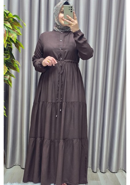 Kadın Tesettür Giyim Büyük Beden Üç Katlı Elbise fırsatları