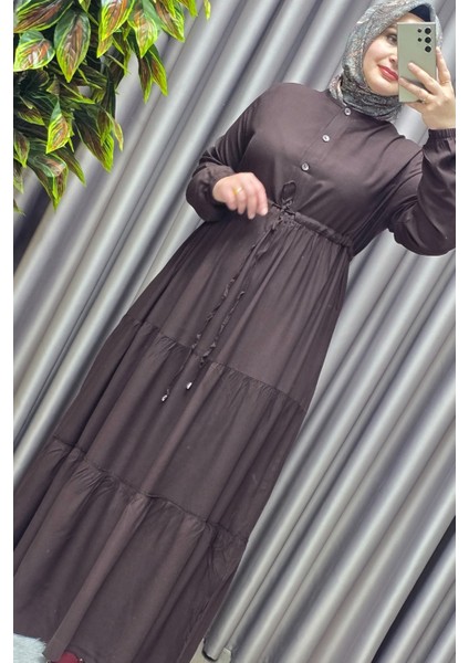 Kadın Tesettür Giyim Büyük Beden Üç Katlı Elbise indirimleri