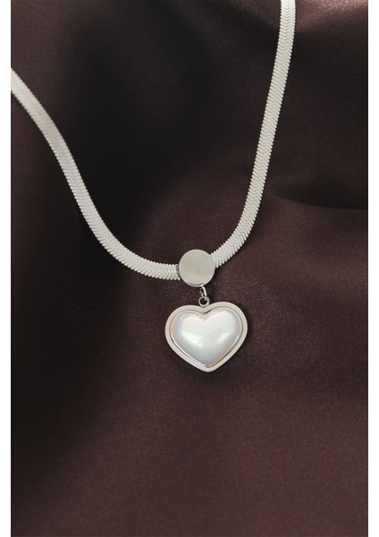 Bfs 316L Çelik Italyan Zincir Kalp Kolye