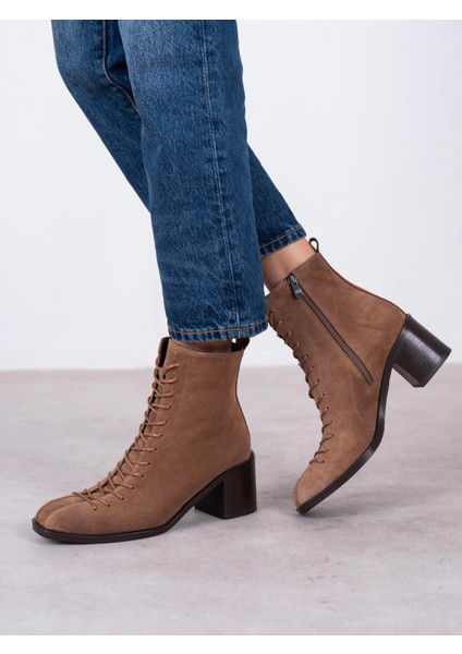Hensy Camel Süet Hakiki Deri Kadın Bot fiyatları