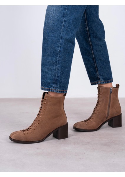 Hensy Camel Süet Hakiki Deri Kadın Bot fırsatları
