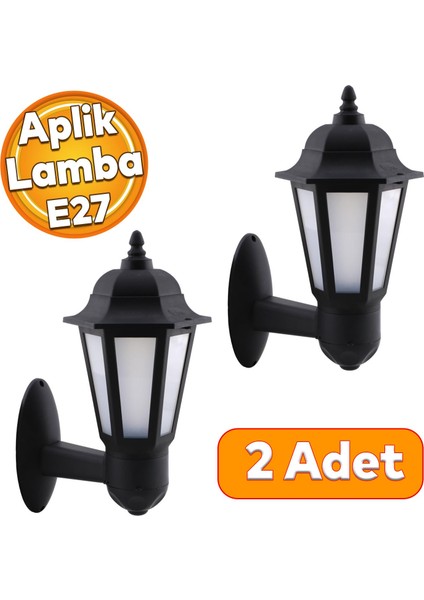 Bahçe Sokak Duvar Aplik Lamba Aydınlatma Lale Bahçe Armatürü Yandan Montaj E27 Duy Siyah Plastik fiyatları