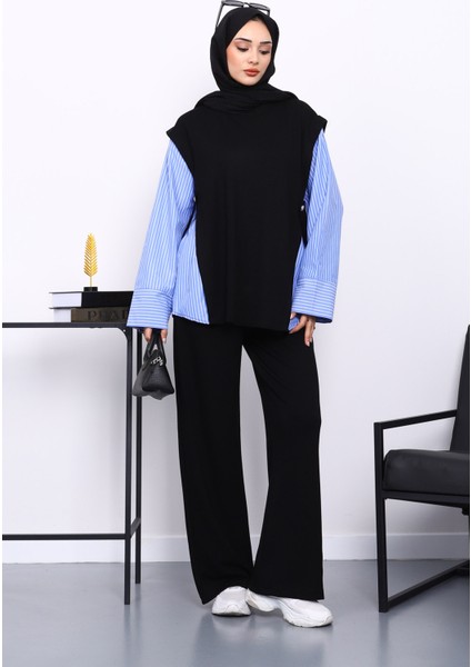 Siyah Garnili Tunik Pantolonlu Modal Takım fiyatları
