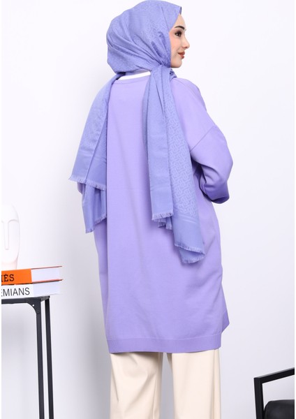 Lila Soğuk İplik Merserize Triko Tunik fırsatları