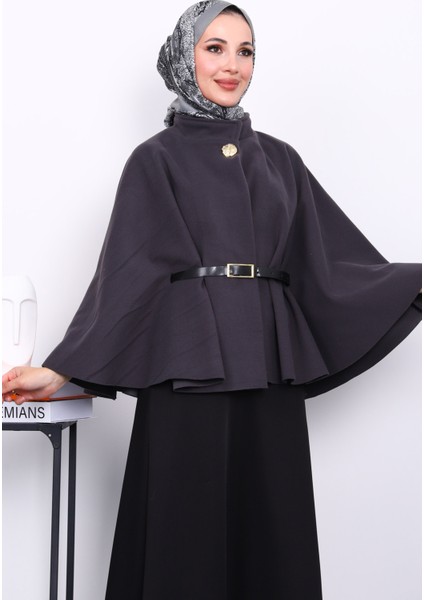 Antrasit Kemerli Kaşe Panço