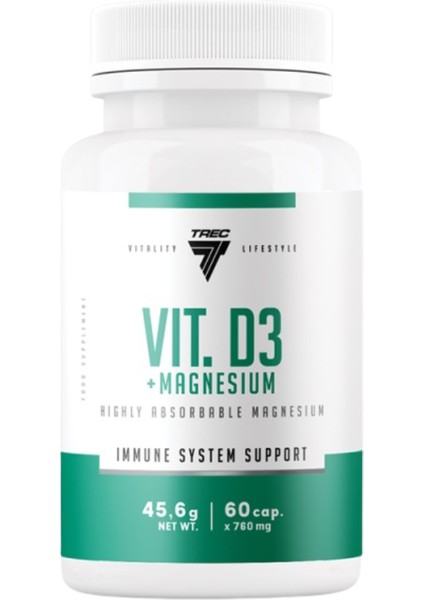 Vitamin 2000 Iu D3 Magnesium(Magnezyum) Vitamin D 60 Caps