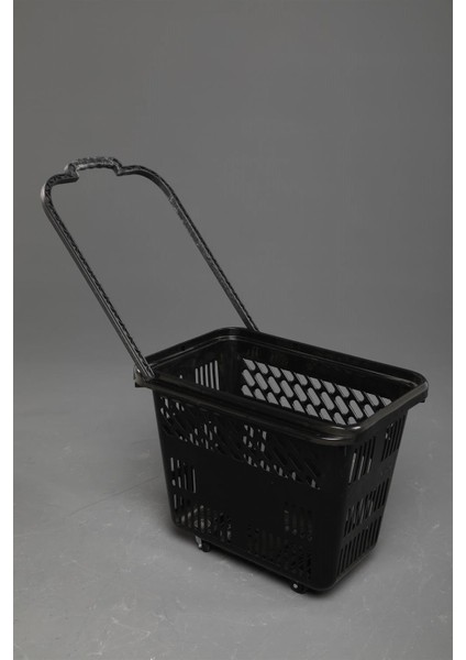 Market El Arabası Tekerlekli 54 Litre-Siyah