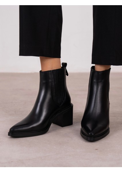 Fidra Siyah Hakiki Deri Kadın Bot modelleri