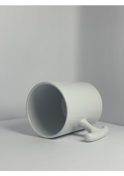 Porselen Bardak Beyaz T-Şekilli Minimal Tasarım | Yelkovanstudio modelleri