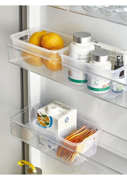 Buzdolabı Kapak Içi Düzenleyici Şeffaf 3'lü Set– Mutfak Düzenleyici Kutular