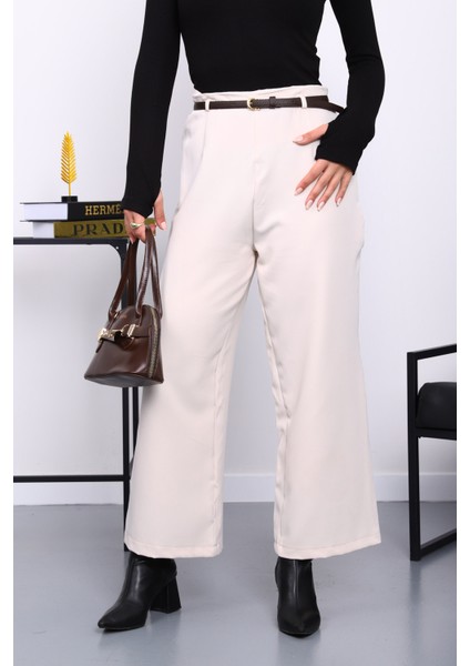 Taş Kemerli Yan Fermuarlı Pantolon modelleri