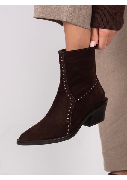 Ruxan Kahve Süet Hakiki Deri Kadın Bot fiyatları