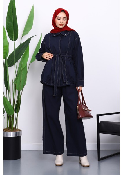 Lacivert Çıtçıtlı Ceket Pantolonlu Gabardin Takım fiyatları