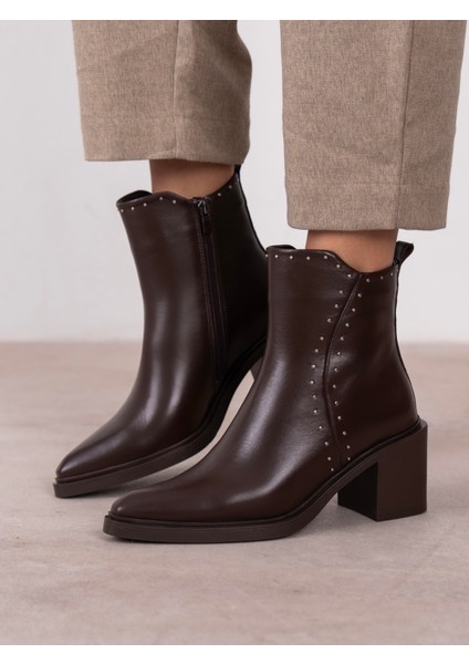 Hera Kahve Hakiki Deri Kadın Bot fiyatları