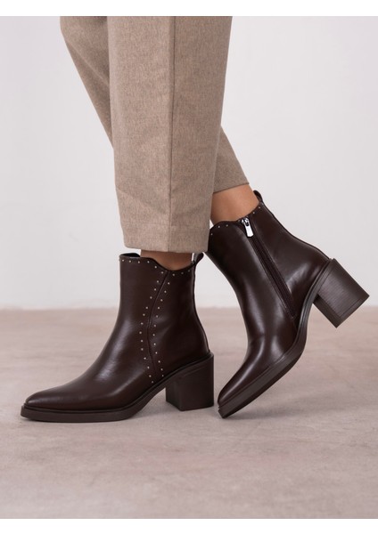 Hera Kahve Hakiki Deri Kadın Bot fırsatları