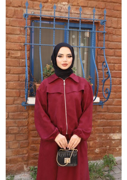 Fermuarlı Etekli Süet Takım modelleri