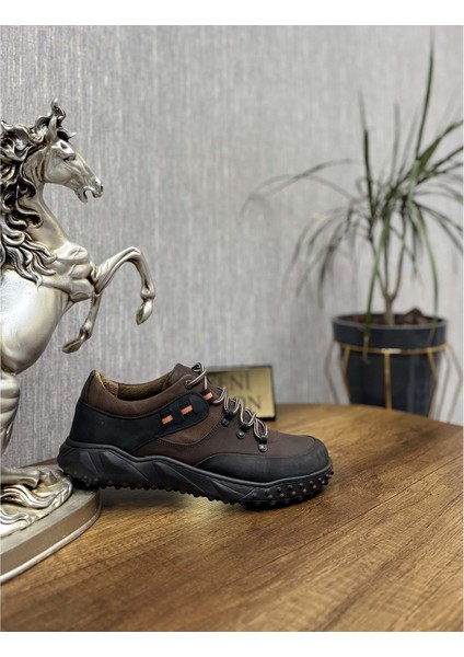 Erkek Hakiki Deri Trekking & Hiking Outdoor Ayakkabı - Kahverengi - 43 modelleri