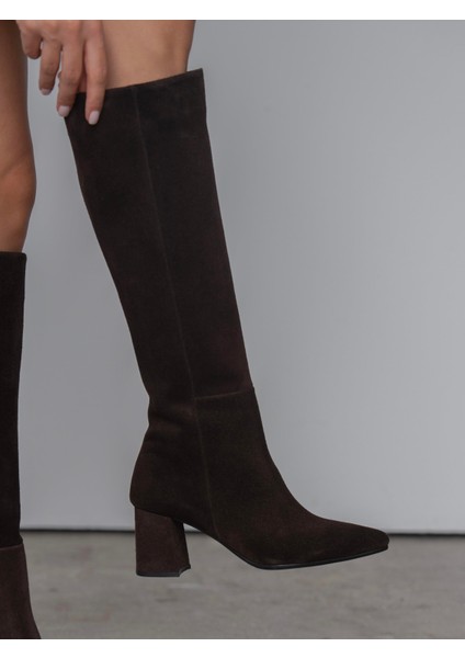 Boden Kahve Süet Hakiki Deri Çizme