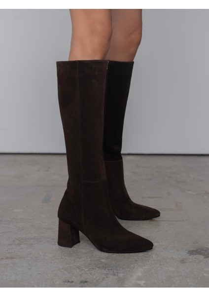 Boden Kahve Süet Hakiki Deri Çizme fırsatları