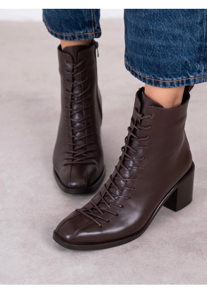 Hensy Kahve Hakiki Deri Kadın Bot modelleri