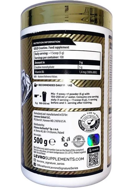 Gold Creatine 500 Gram - 100 Servis modelleri