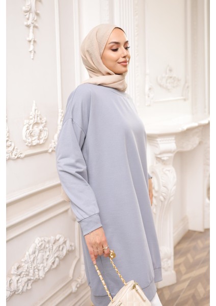 Gri Bisiklet Yaka Armalı Tunik fiyatları