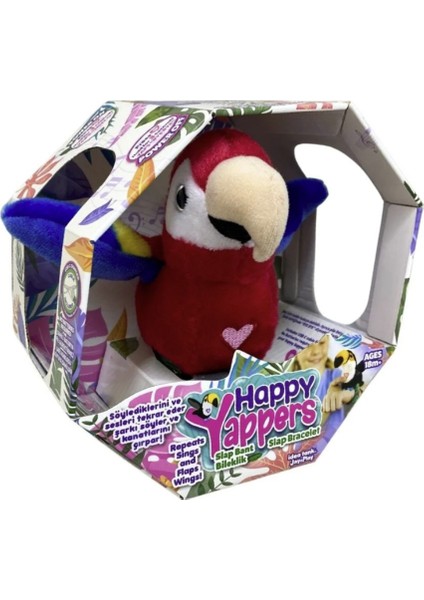 Peluş Ses Tekrarlı Hayvan Bileklik Aksesuar - Kırmızı Papağan (Lisinya) fiyatları