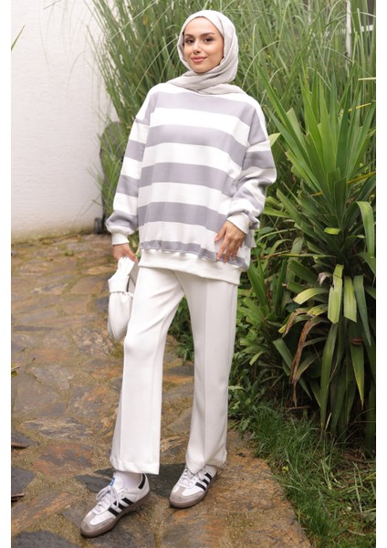 Gri Bisiklet Yaka Üç İplik Sweat fiyatları